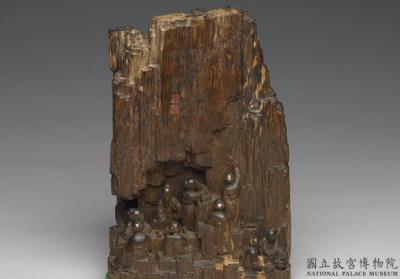 图片[2]-Agarwood carving of the Nine Elders of Xiangshan, Yang Weizhan, 1741, Qing dynasty-China Archive